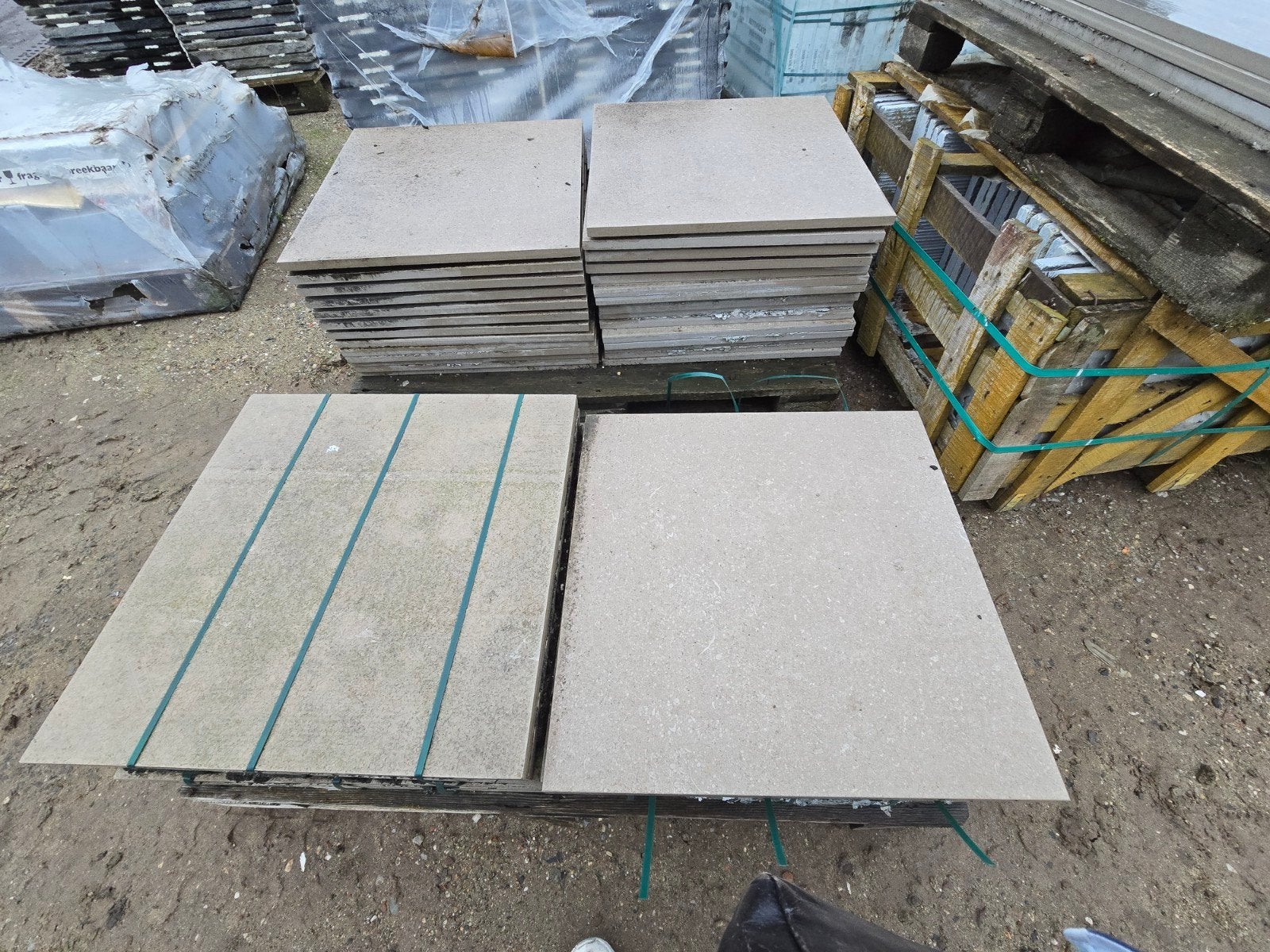 Terrastegels keramisch 60x60x2 nieuw, Ophalen, Zo goed als nieuw, Terrastegels, Natuursteen