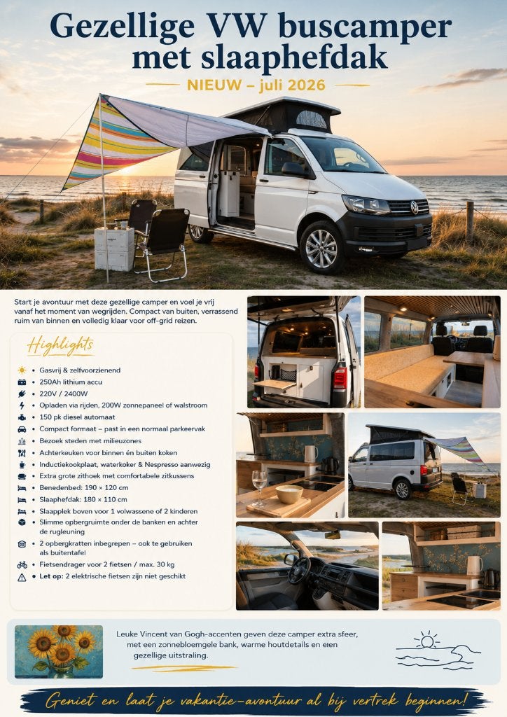 Volkswagen T6 buscamper, Automaat, Chemisch toilet, Volkswagen, Diesel