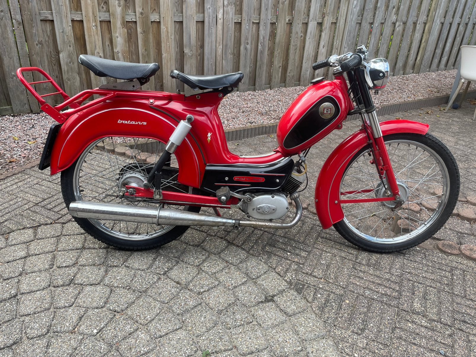 Bromfiets oldtimer Batavus mot o mat, Fietsen en Brommers, Brommers | Oldtimers, Ophalen, Maximaal 45 km/u, Batavus, 49 cc