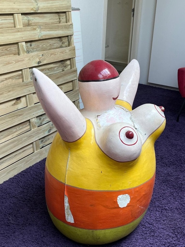 Dikke dame van Trijnie Wubbolt, Antiek en Kunst, Ophalen, Meerkleurig, Overige materialen, Pop/figuur