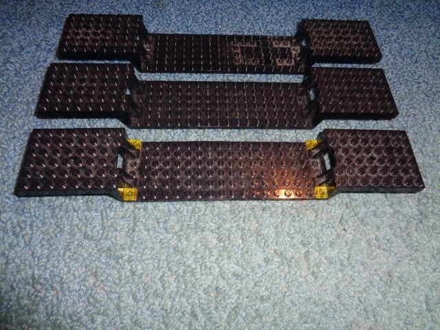 Partij K258=3x Lego trein bodems, Lego, Lego, Gebruikt, Lego