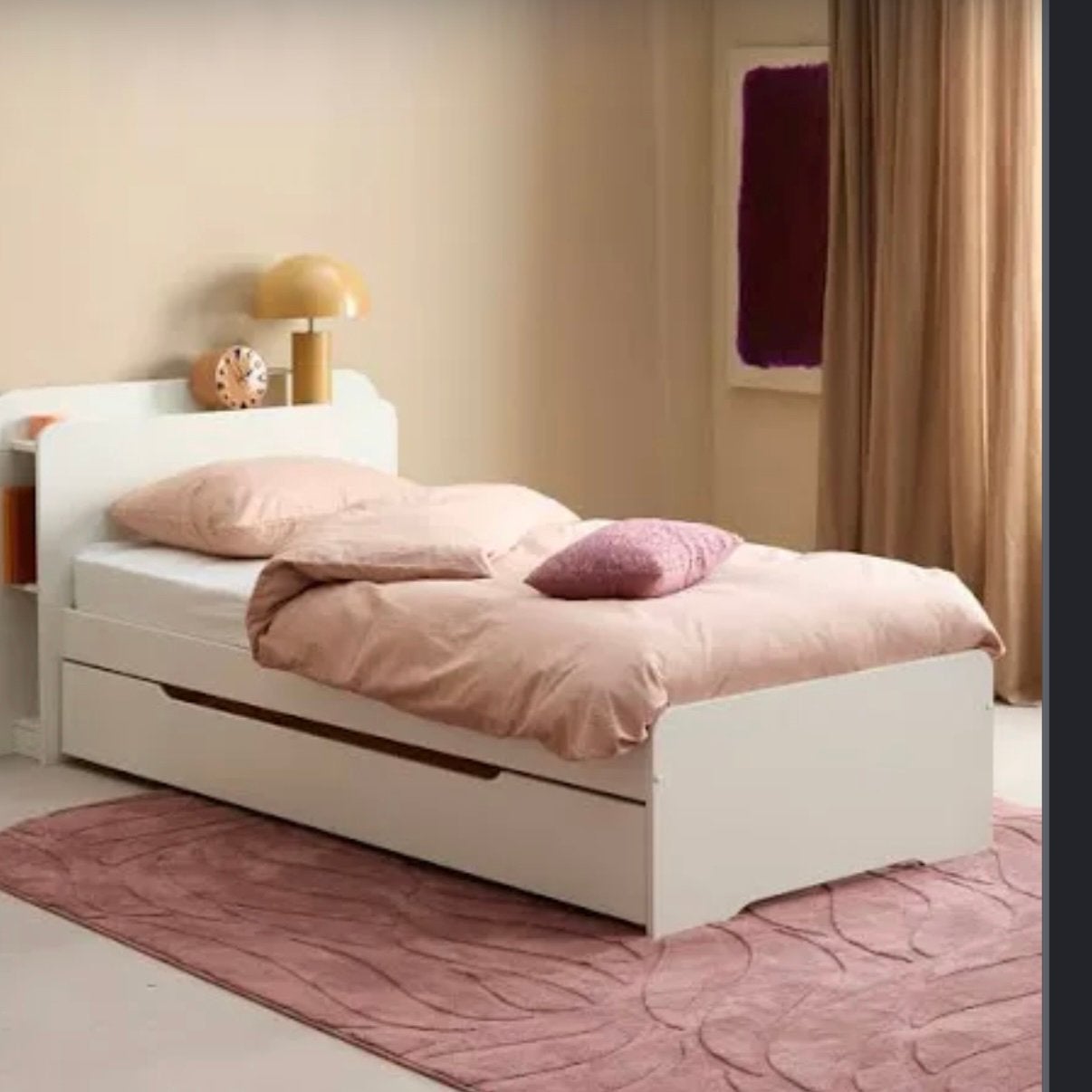 Nous bed ikea 1 persoons conpleet incl lades matras, Ophalen, 85 tot 100 cm, Gebruikt, Matras