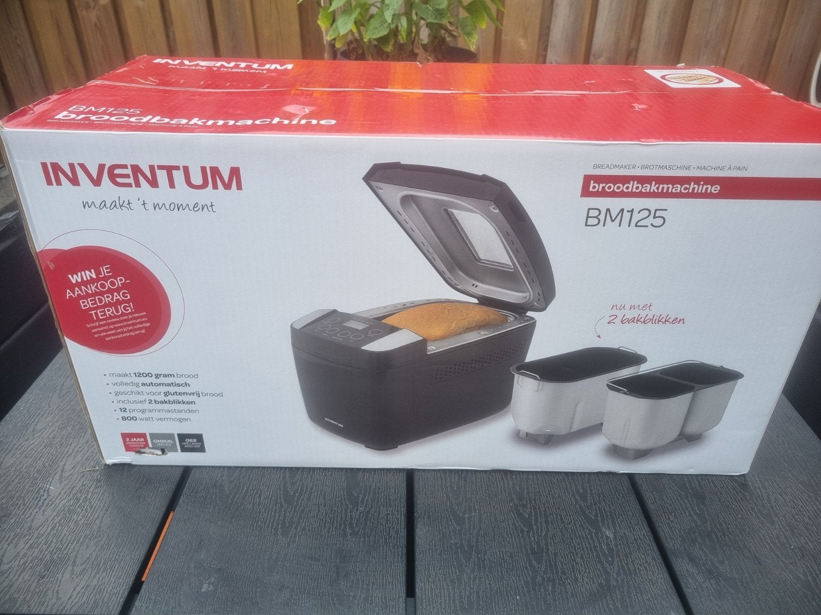 Inventum BM125 Broodbakmachine met 2 bakblikken NIEUW IN DOO, Ophalen of Verzenden, Nieuw