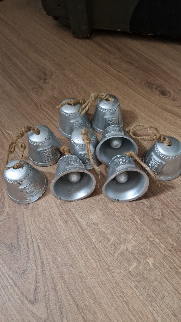 Rivièra Maison aluminium kerstklokjes / kersthangers, Ophalen of Verzenden, Zo goed als nieuw