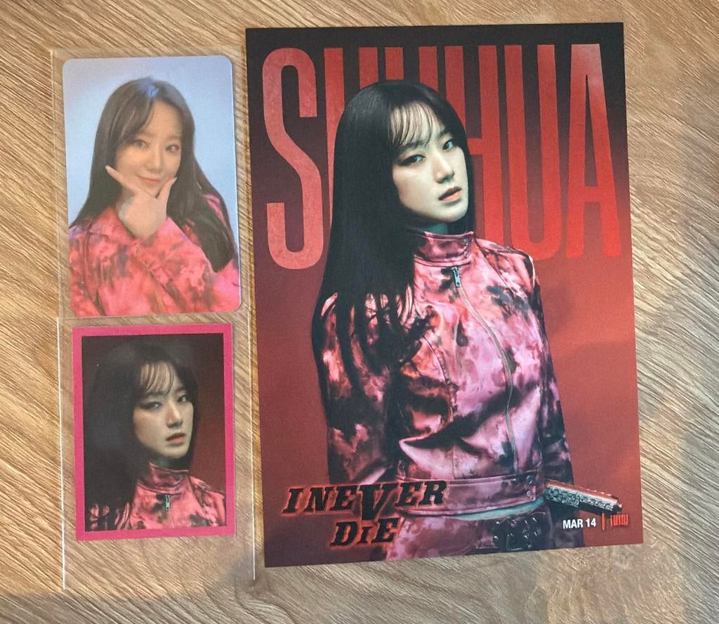 gidle shuhua tomboy photocard set, Ophalen of Verzenden, Zo goed als nieuw, Foto of Kaart