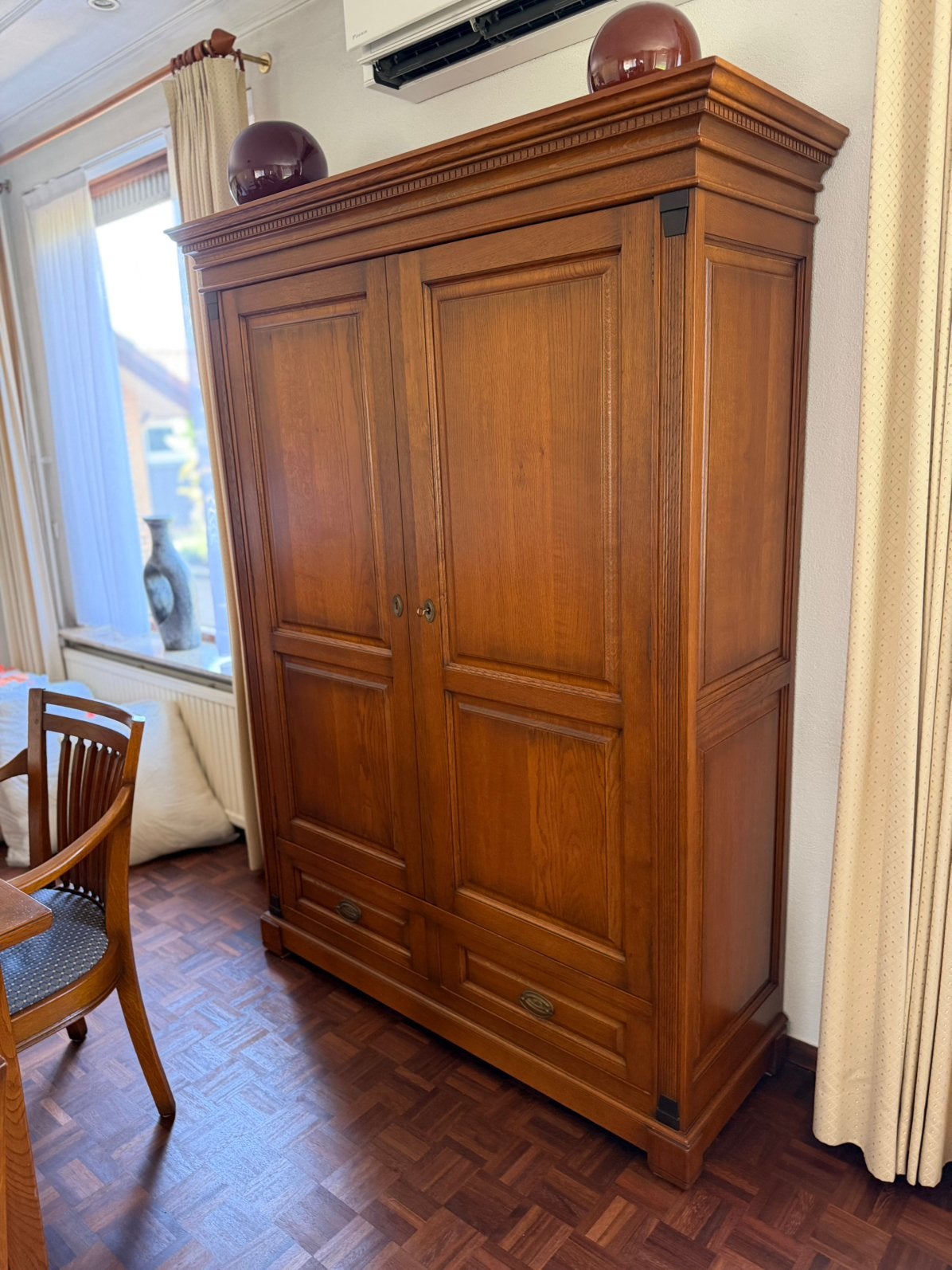 Eikenhouten kersen gekleurde kast, Antiek en Kunst, Antiek | Meubels | Kasten, Ophalen