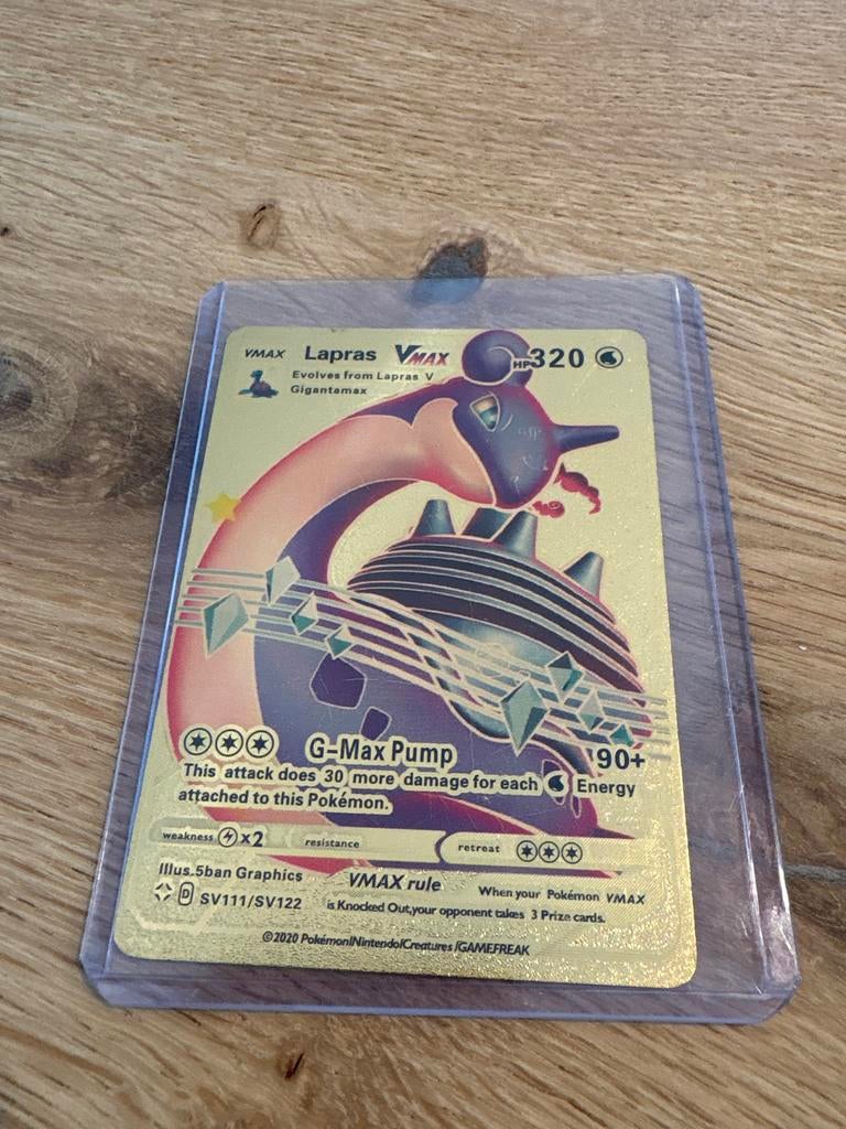 Pokémon Kaart Lapras VMAX SV111/SV122, Ophalen of Verzenden, Zo goed als nieuw, Losse kaart, Foil