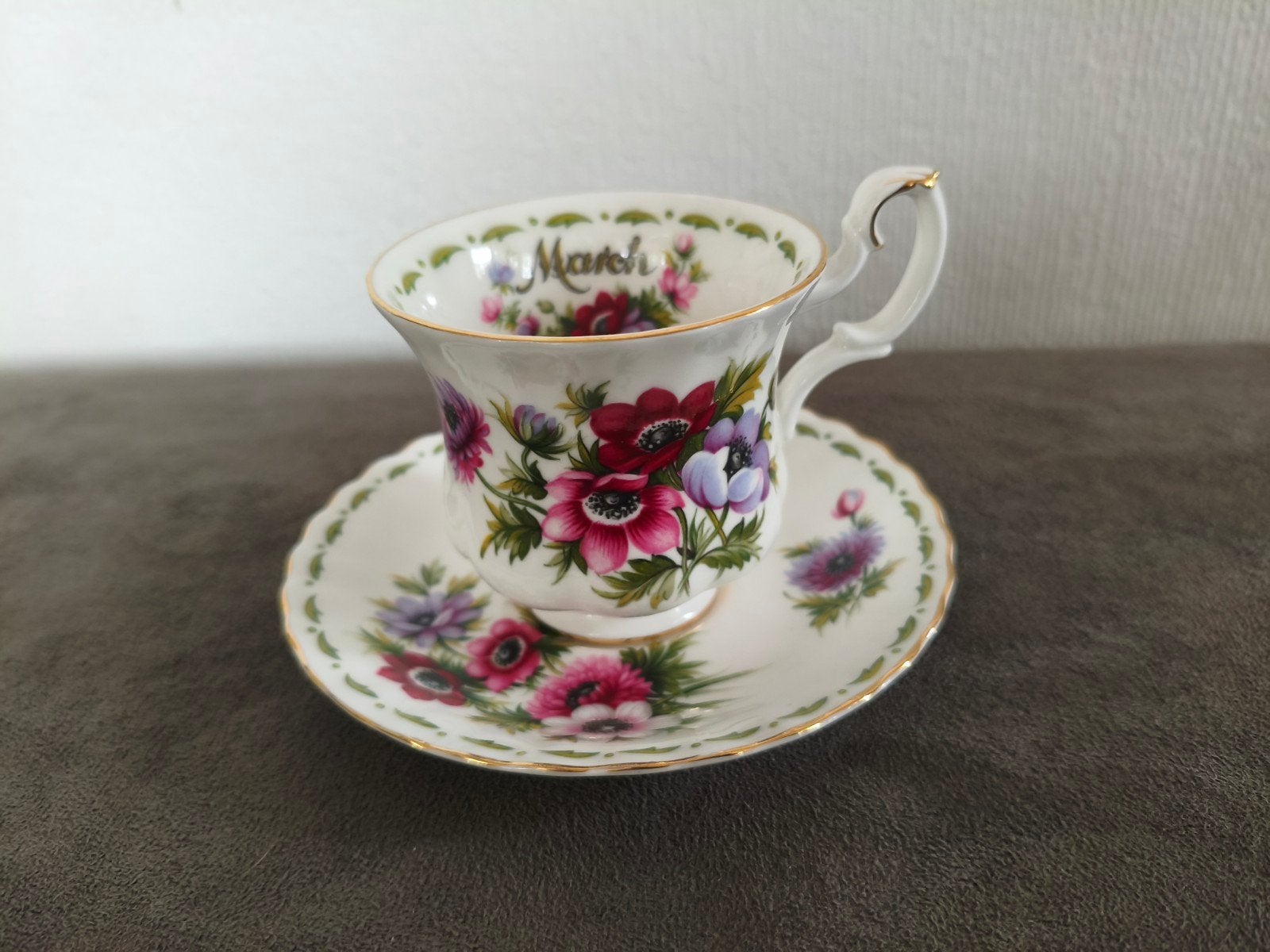 Royal Albert Flowers of the Month - Maart (Anemonen), Ophalen of Verzenden