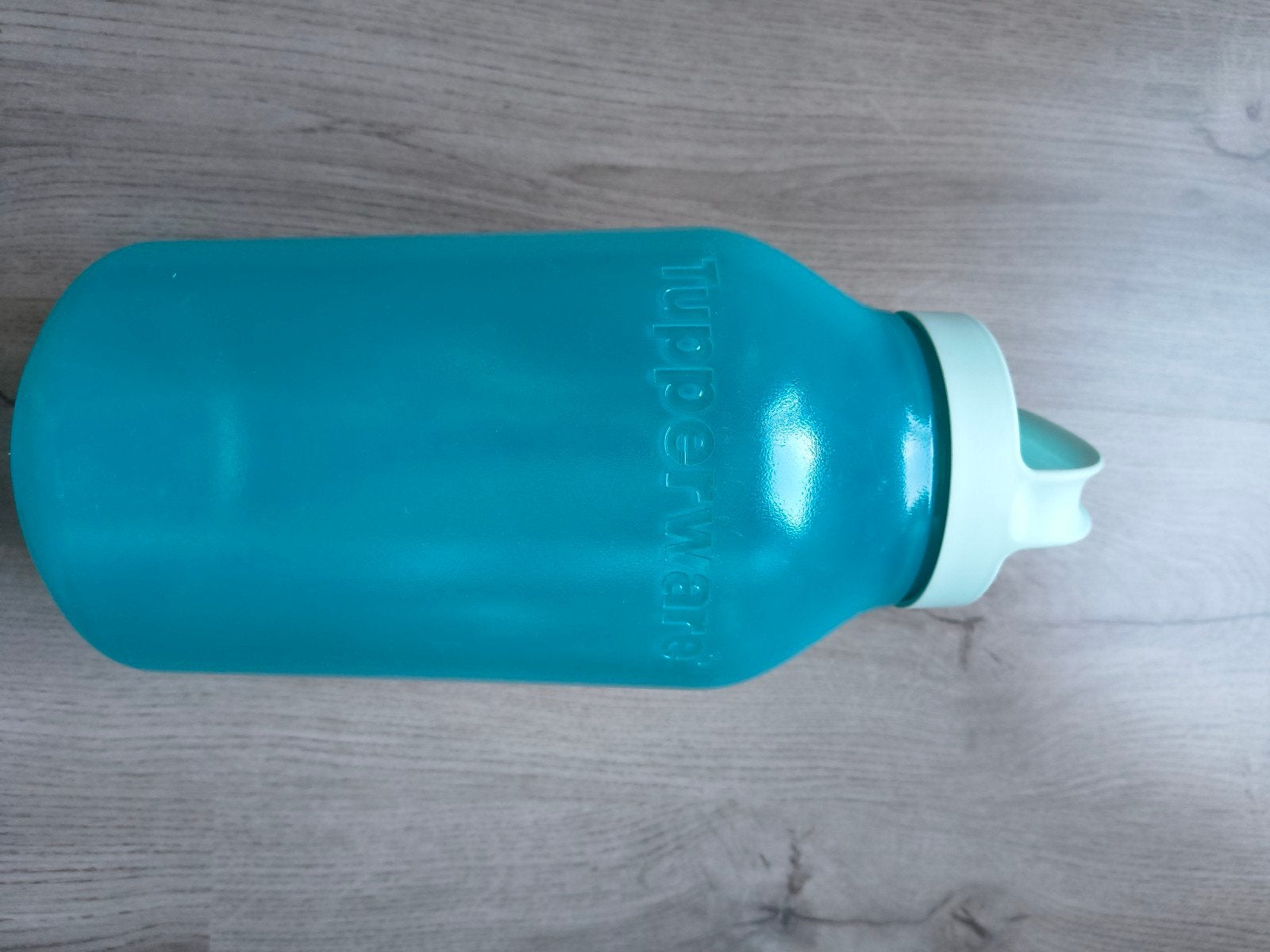 Tupperware Jar 4,5 liter - Aqua, Gebruikt, Met deksel, Blauw, Beker of Kan