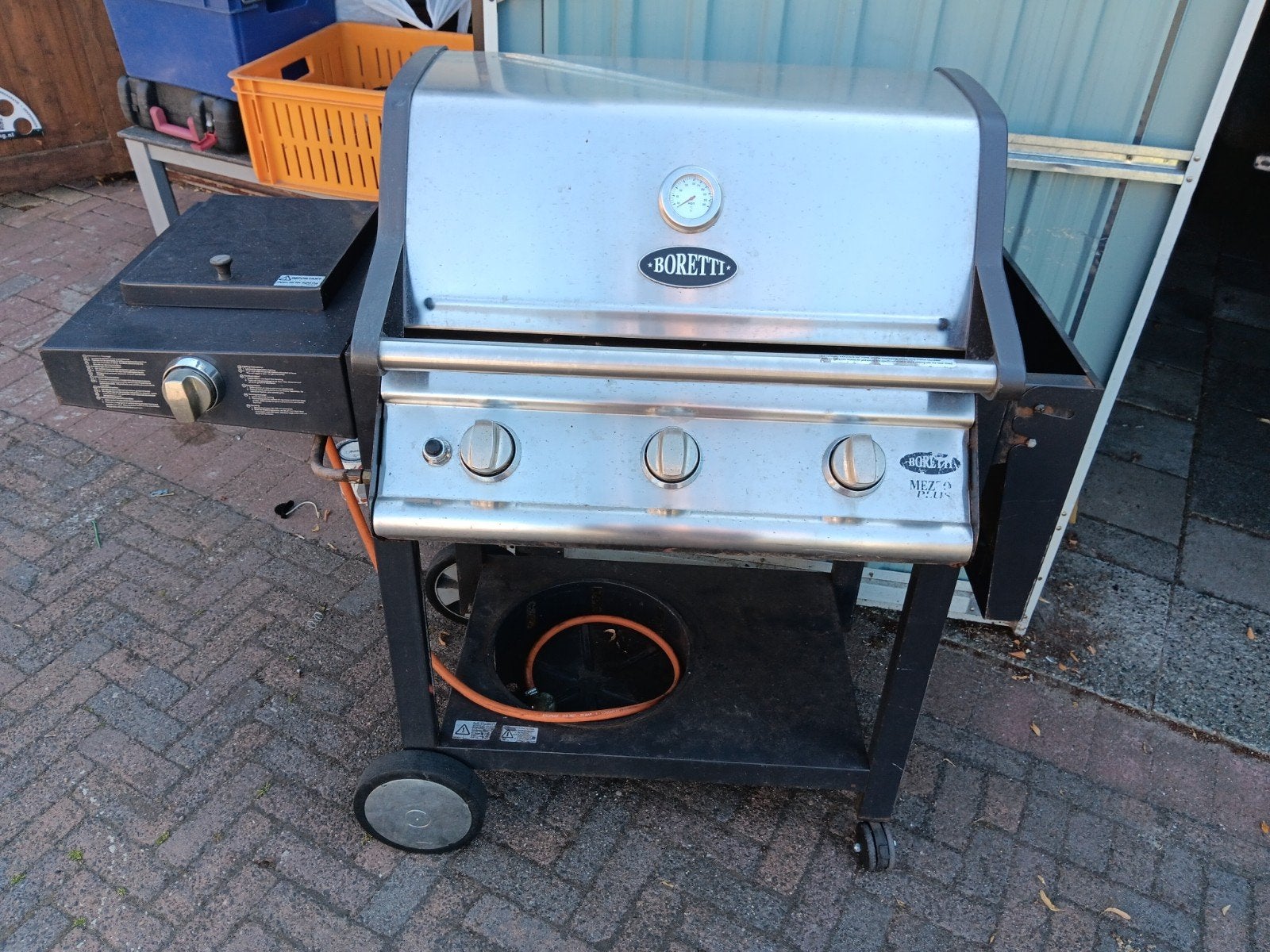 Boretti Forza gasbarbecue met zijbrander, Ophalen of Verzenden, Gebruikt, Boretti
