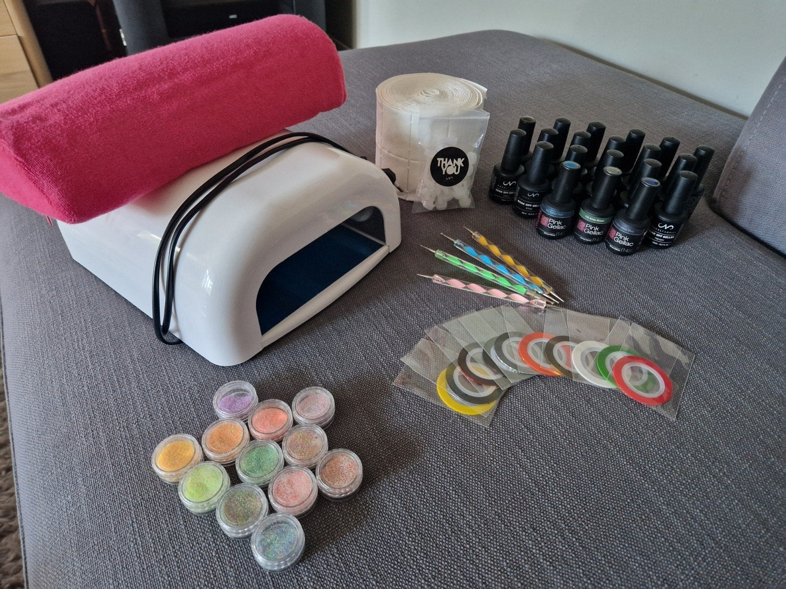 Complete Gellak Set: Pink Gellac & Nagelfabriek + Extra's, Ophalen of Verzenden, Zo goed als nieuw, Overige typen