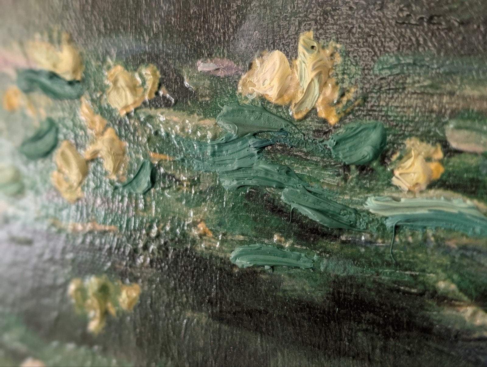 Claude Monet schilderij Brushstrokes reproductie Water Lilie, Ophalen, Doek, Impressionistisch, Olieverf
