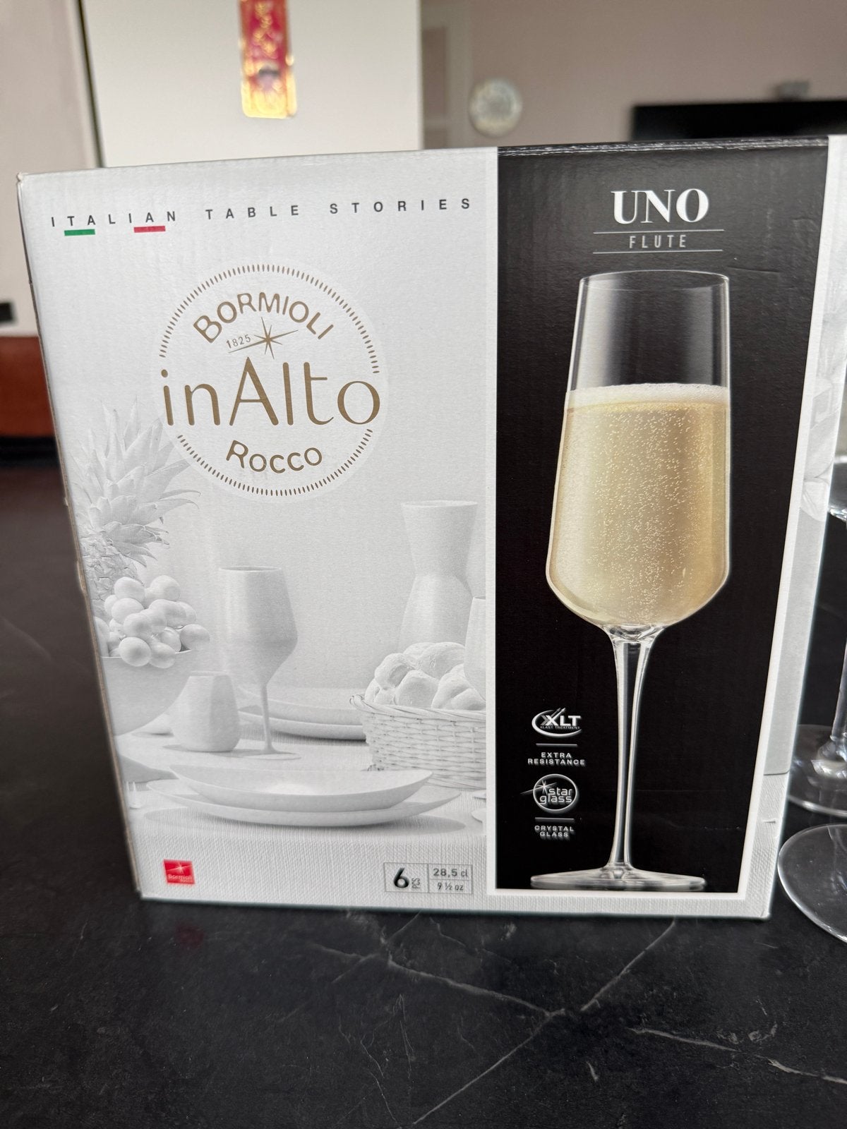 Bormioli Rocco InAlto Uno Flute Champagneglazen - Nieuw, Ophalen of Verzenden, Nieuw, Glas, Overige merken