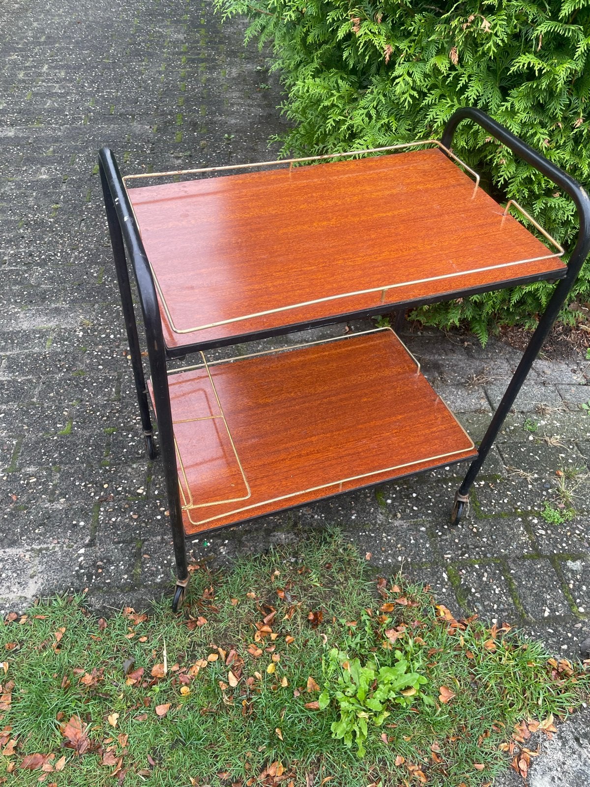 Vintage serveerwagen / theewagen met 2 bladen, Ophalen