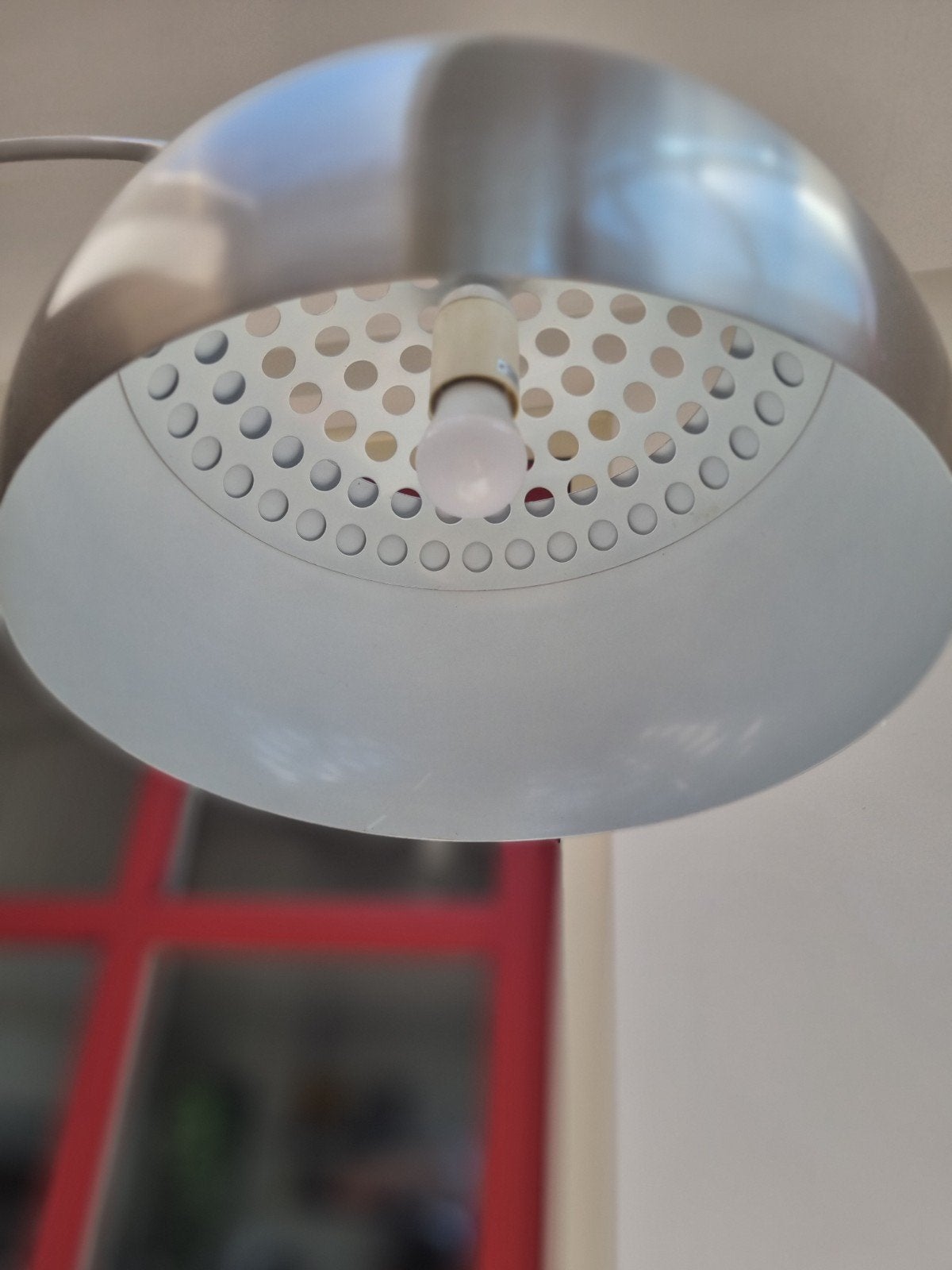 Staande schemerlamp booglamp, Ophalen, Zo goed als nieuw, Gietijzer, Koekenpan of Braadpan