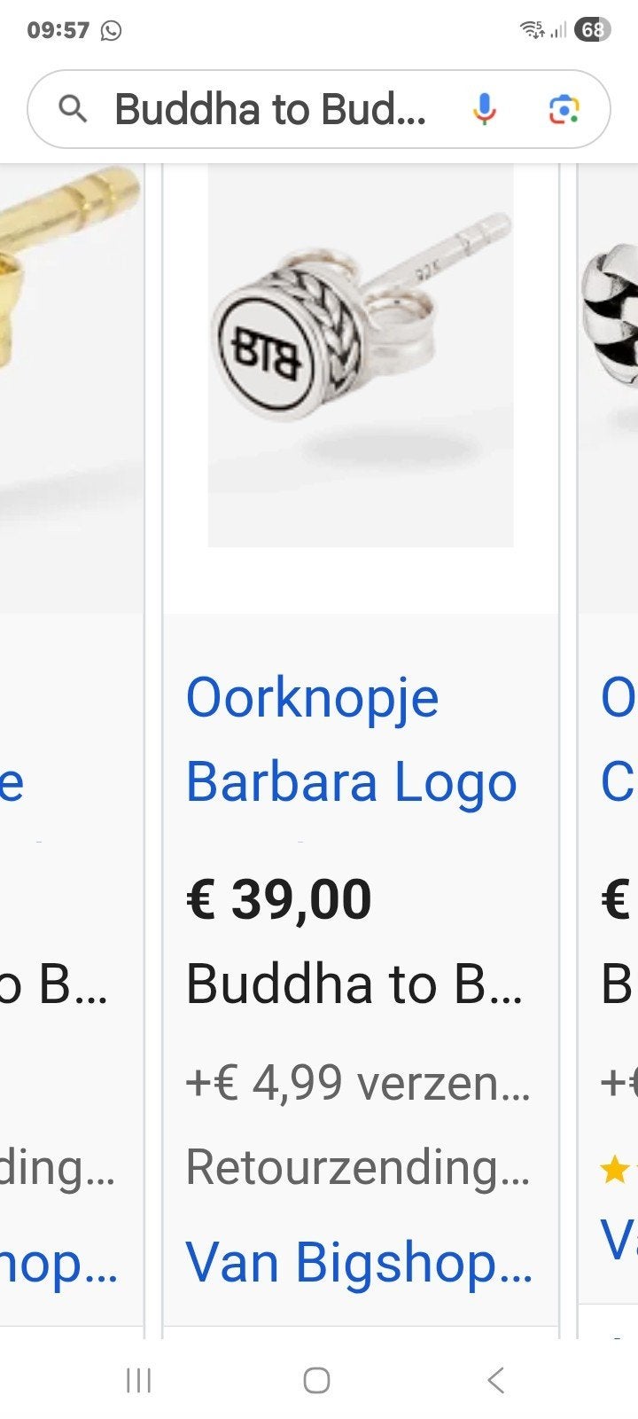 Zilveren Buddha to Buddha oorknopjes, Ophalen of Verzenden