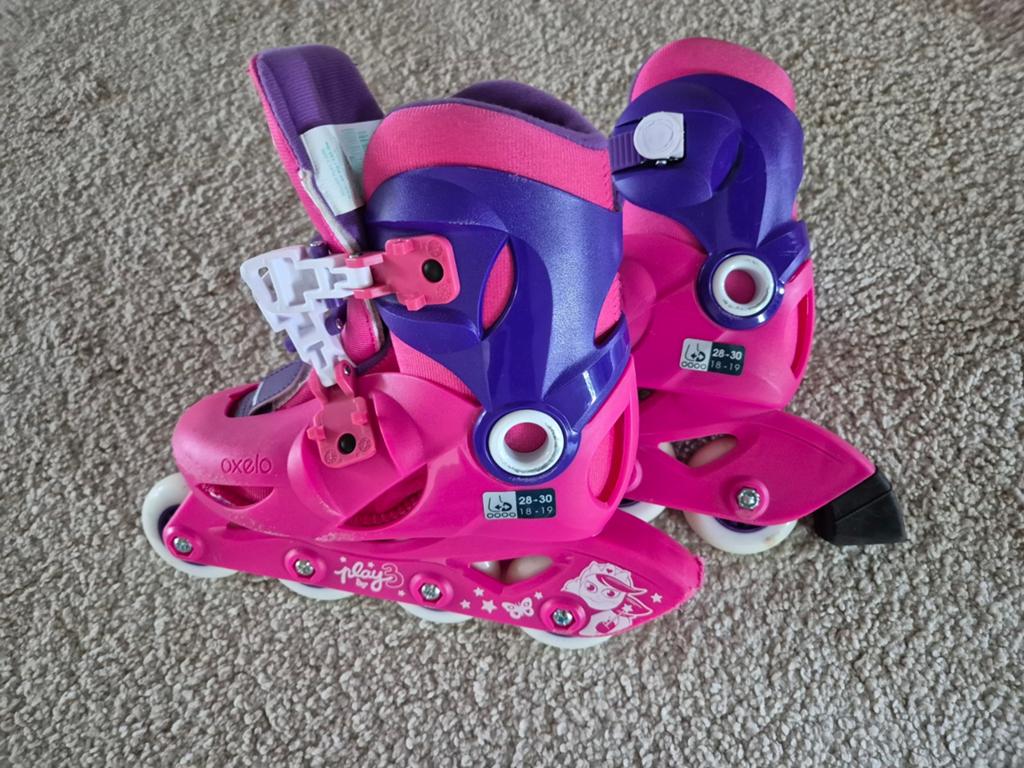 Roze Oxelo rolschaatsen maat 28-30, Ophalen of Verzenden, Gebruikt, Overige merken