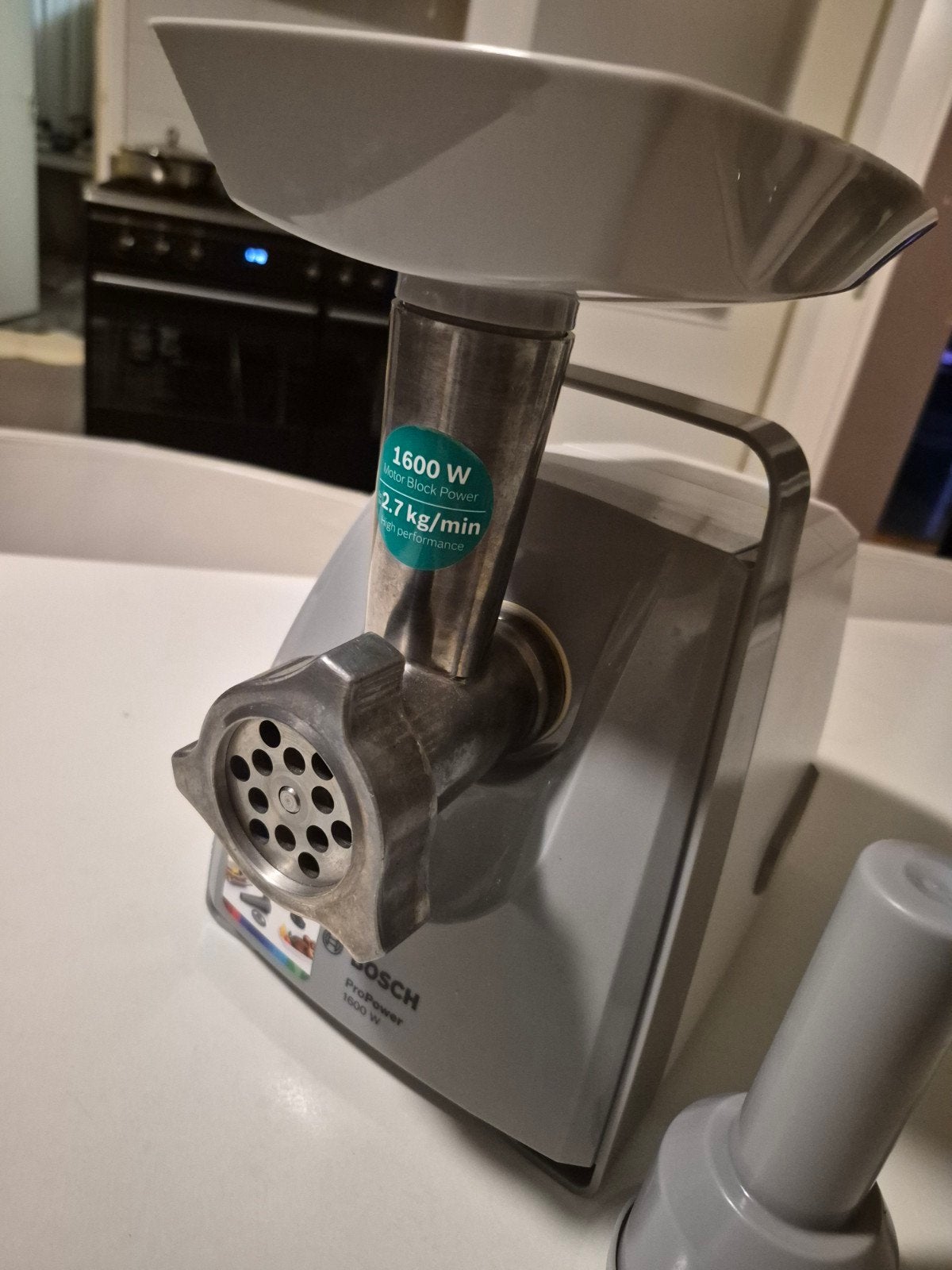 Bosch ProPower MFW3612W Vleesmolen 1600W, Witgoed en Apparatuur, Minder dan 1 liter, Ophalen, Zo goed als nieuw, 1 snelheid