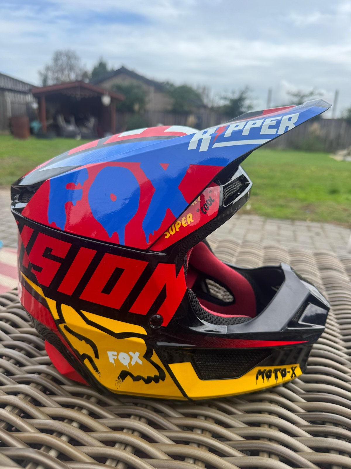 Fox V1 The Ripper kindercrosshelm, Ophalen, Tweedehands, Offroadhelm, Overige merken