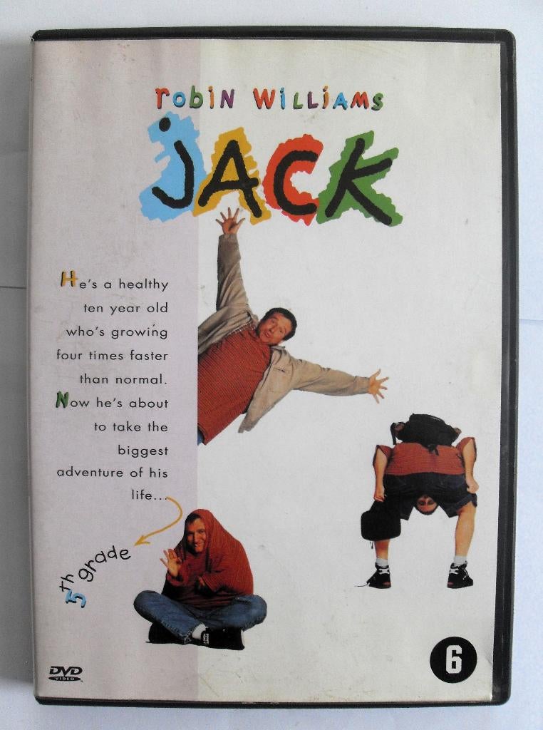 Jack (originele dvd) Robin Williams, Cd's en Dvd's, Gebruikt, Ophalen of Verzenden, Komedie, Vanaf 6 jaar