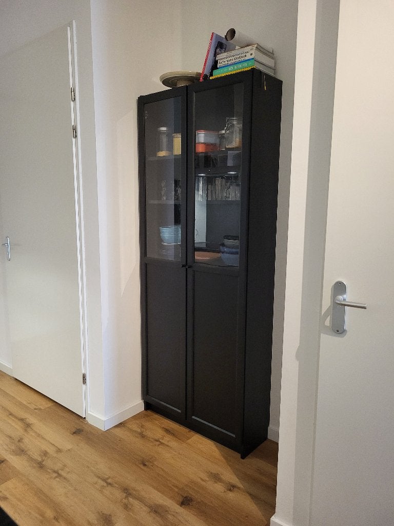 Vitrinekast, Huis en Inrichting, Kasten | Vitrinekasten, Ophalen, 200 cm of meer, 50 tot 100 cm, Zo goed als nieuw