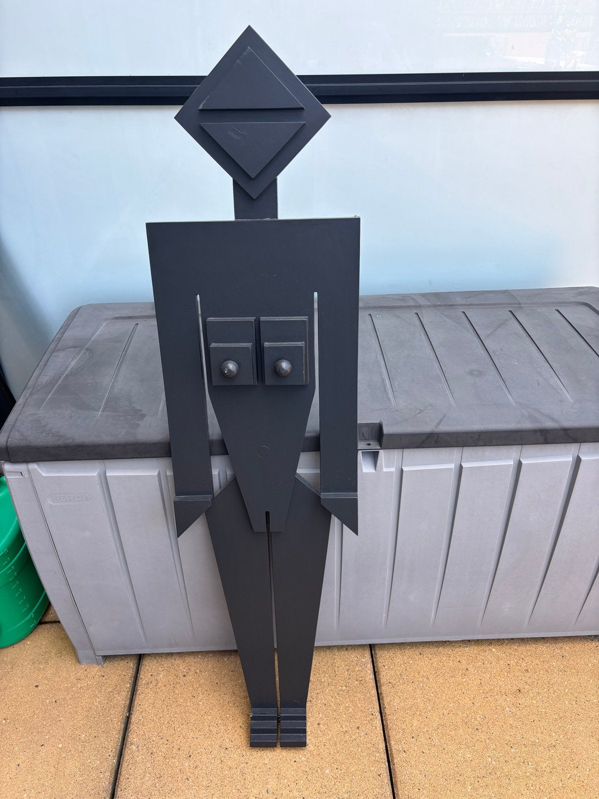 Houten Vrouw Figuur - Circa 1 Meter Hoog, Antiek en Kunst, Kunst | Beelden en Houtsnijwerken, Ophalen, Handgemaakt, Zwart, 1 meter - 2 meter