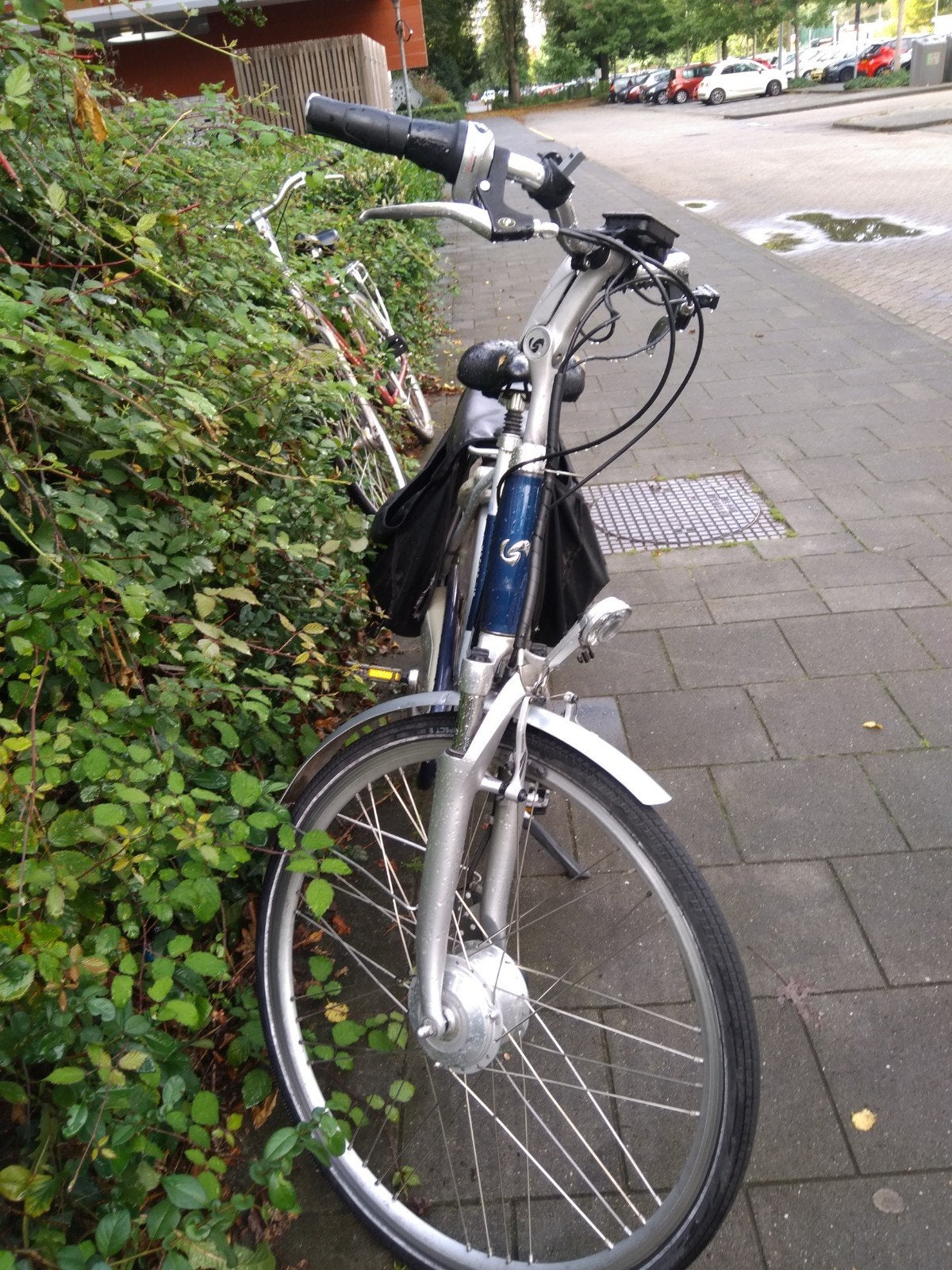 Sparta elektrische fiets met lage instap en fietstassen, Fietsen en Brommers, Ophalen, Sparta, Trommelrem, 53 tot 56 cm