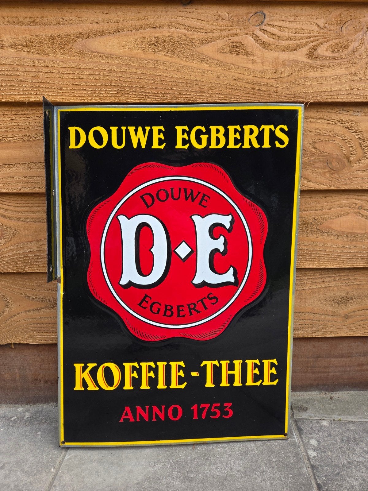 Emaile bord Douwe Egberts, Verzamelen, Ophalen of Verzenden, Gebruikt, Reclamebord
