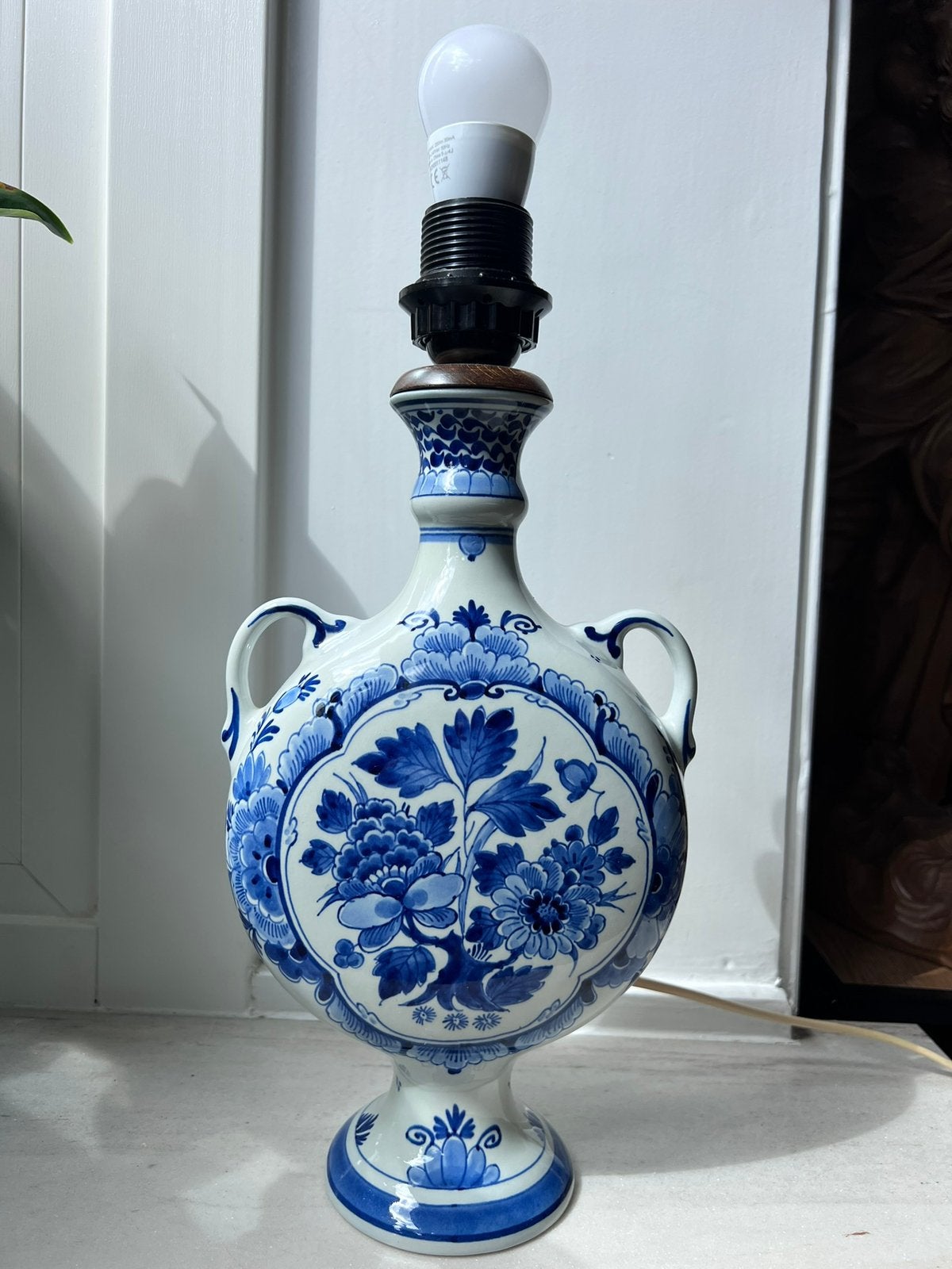 Delftsblauwe pelgrimskruik de porceleyne fles schemerlamp, Ophalen of Verzenden
