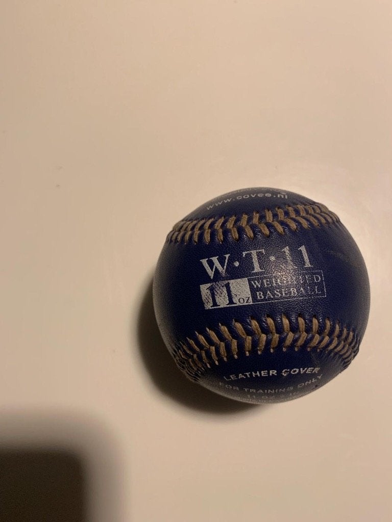 Verzwaarde 9” honkbal, Ophalen of Verzenden, Zo goed als nieuw, Honkbal, Bal
