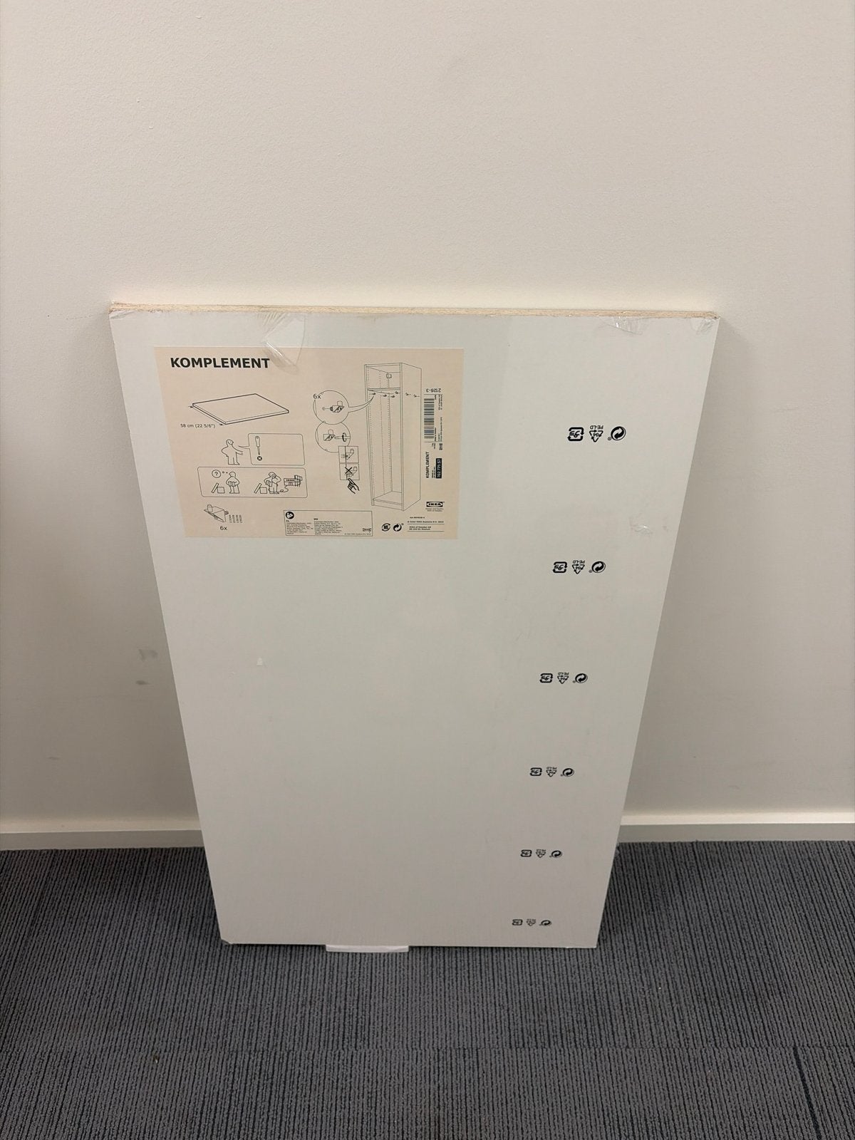 3 stuks IKEA KOMPLEMENT Plank Wit - Nieuw in verpakking, Huis en Inrichting, Ophalen, Met plank(en), Nieuw, 50 tot 100 cm