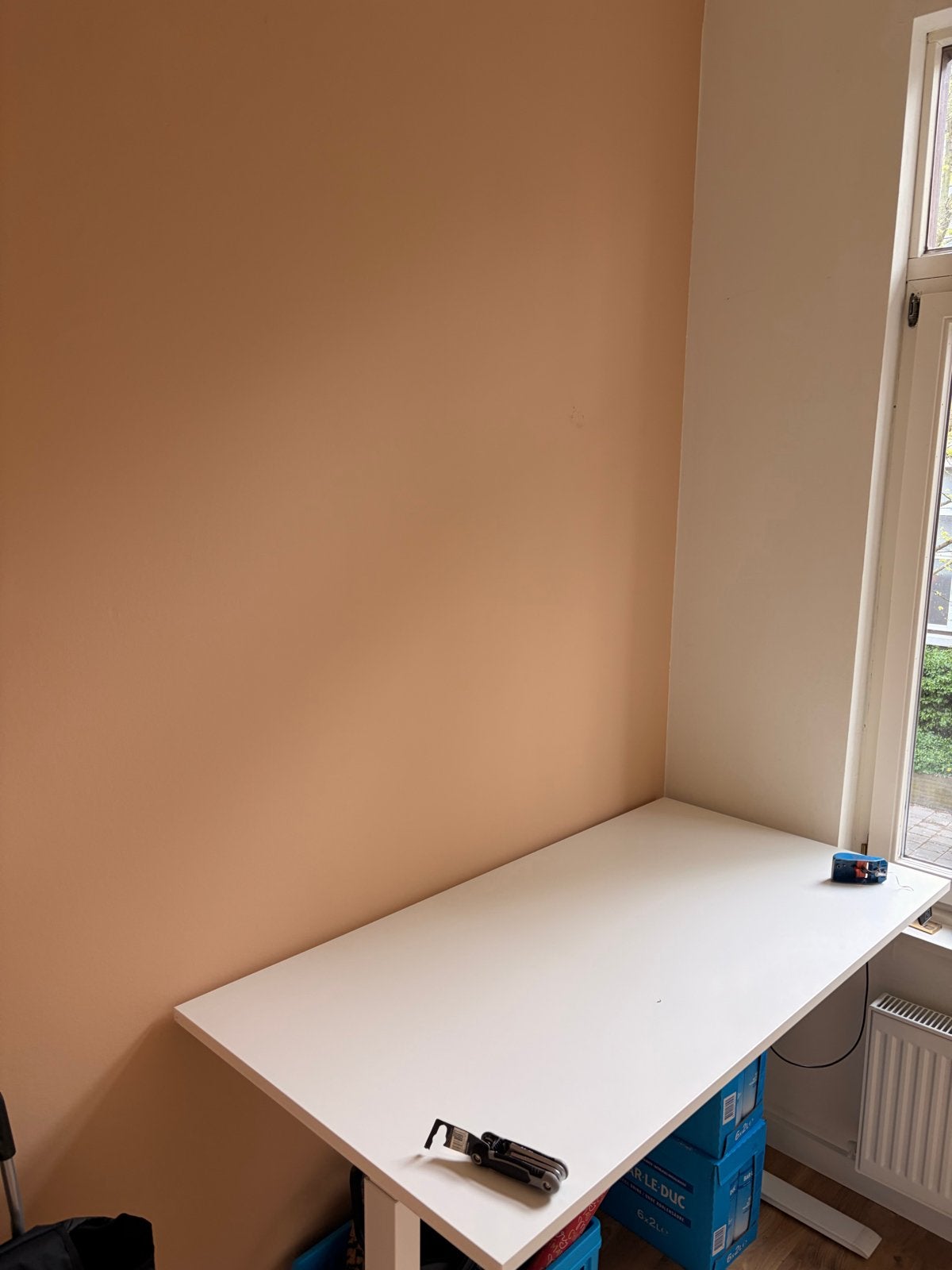 Wit Zit-sta Bureau ikea - Verstelbaar, Ophalen, Zit-sta bureau, Elektrisch, Spaanplaat of MDF