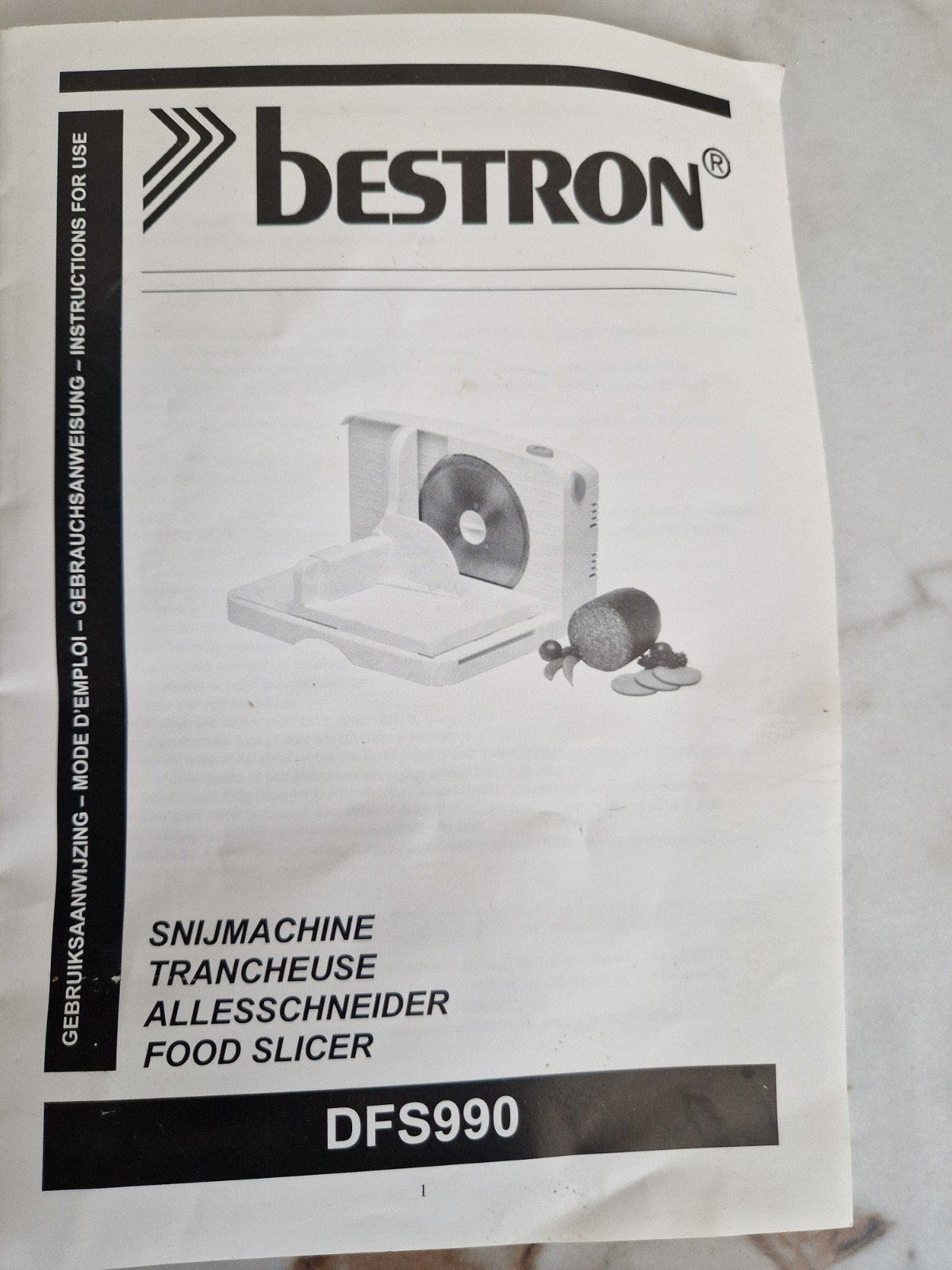 Bestron DFS990 Snijmachine -allessnijder Wit/Mintgroen, Gebruikt, Ophalen of Verzenden, Snijmachine, Wit