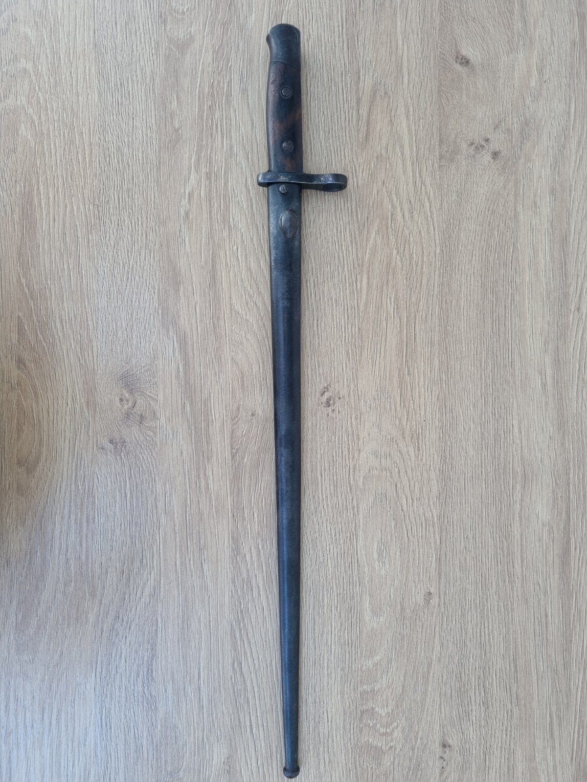 Belgische M1916 bajonet, Ophalen of Verzenden, Landmacht, Overige gebieden, Mes of Dolk