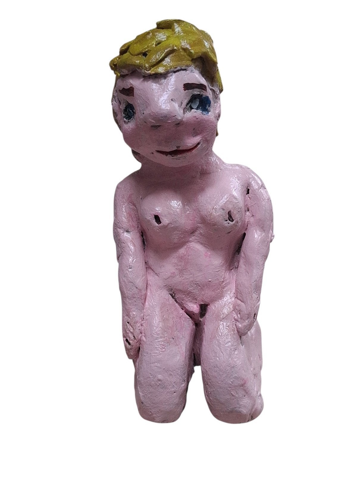 Handgemaakt beeldje van naakte vrouw, Minder dan 20 cm, Handgemaakt, Ophalen of Verzenden, Overige materialen