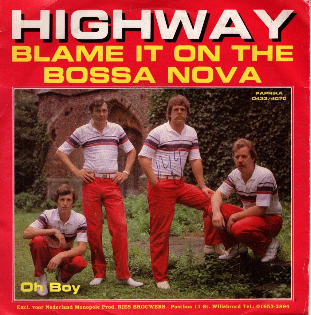 Higwhay - Blame it on the bossa nova, Cd's en Dvd's, Vinyl Singles, Zo goed als nieuw, Nederlandstalig, Beschermende buitenhoes