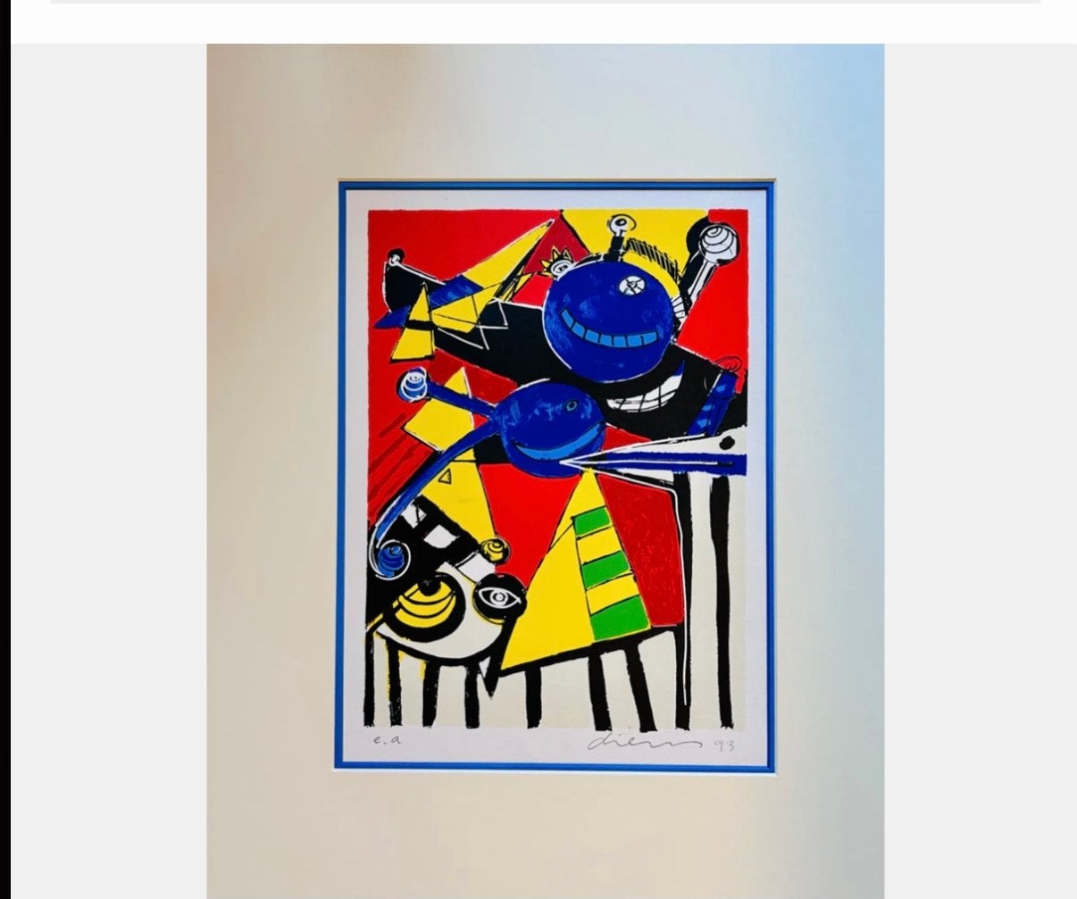 Peter Diem - Smiling Faces - Zeefdruk, handgesigneerd, Antiek en Kunst, Kunst | Litho's en Zeefdrukken, Gesigneerd, Ophalen of Verzenden