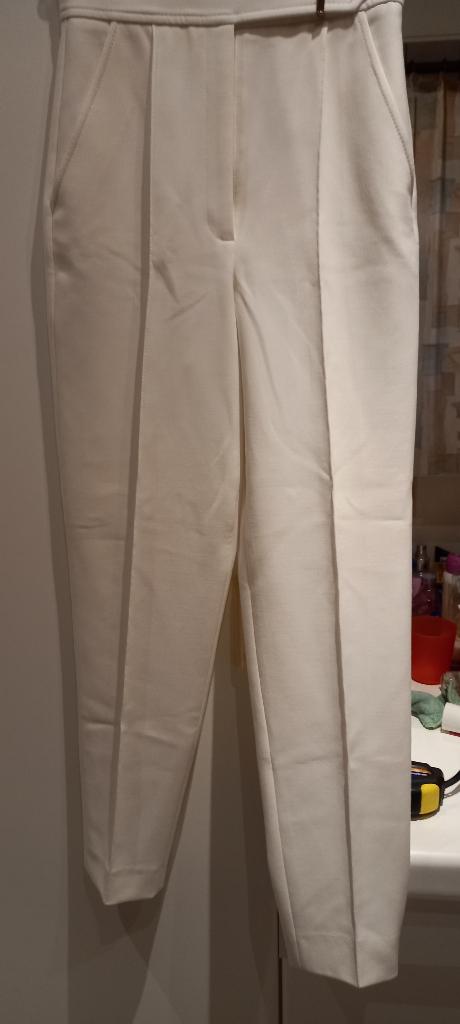 witte broek gestikte plooi Karen Millen maat 34, Karen Millen, Wit, Ophalen of Verzenden, Zo goed als nieuw
