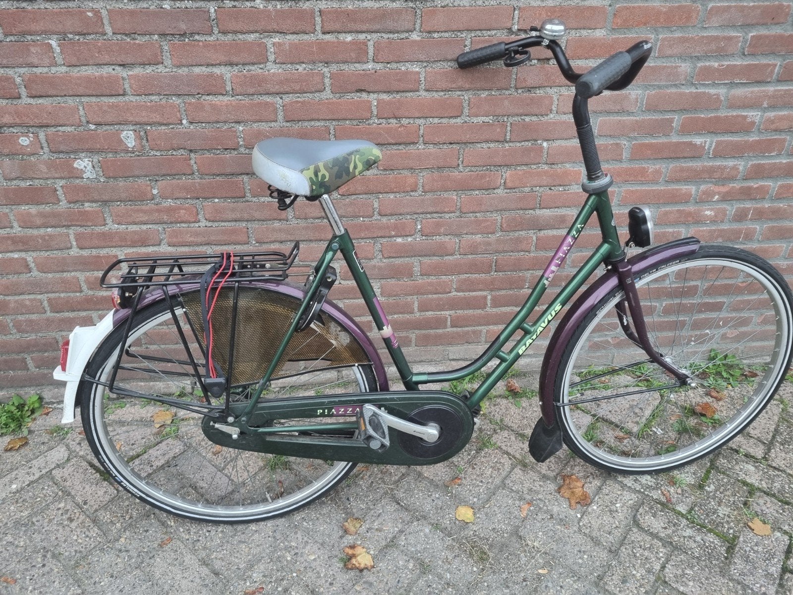 Batavus Piazza damesfiets - Groen/Paars 26 inch, Ophalen, Gebruikt, Velgrem, Versnellingen