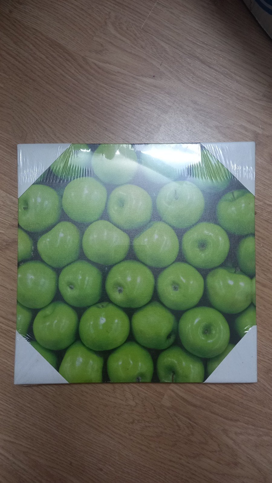 Nieuw Schilderij Groene Appels 28x28 cm, Minder dan 50 cm, Nieuw, Ophalen of Verzenden, Schilderij