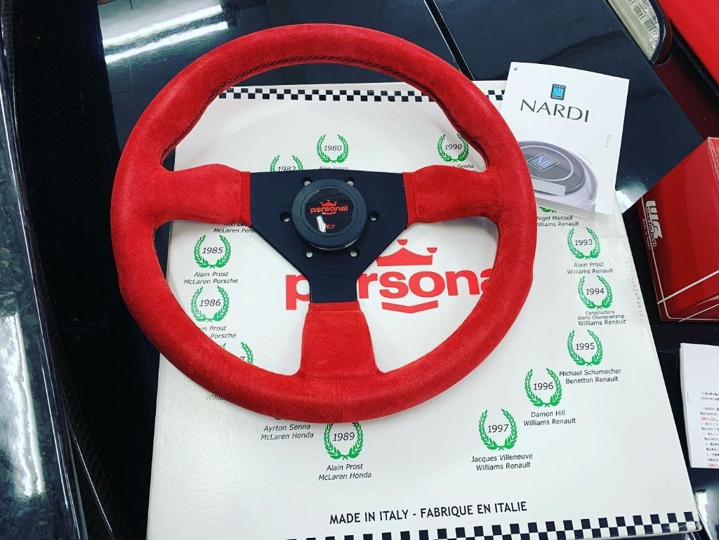 Nardi Personal Grinta Red suede stuur sportstuur 330mm, Ophalen of Verzenden