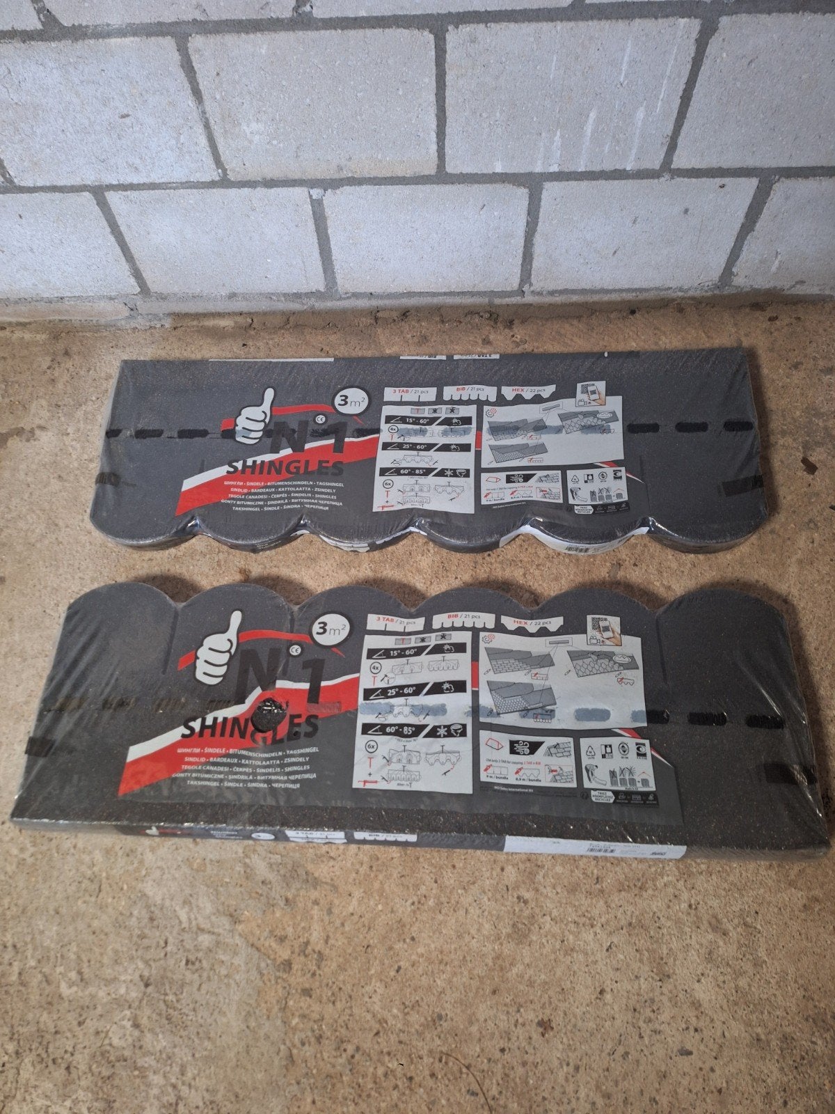 Nieuwe dakshingles - 2x 3m², Doe-het-zelf en Verbouw, Dakpannen en Dakbedekking, Ophalen, Overige materialen, Zwart, Nieuw