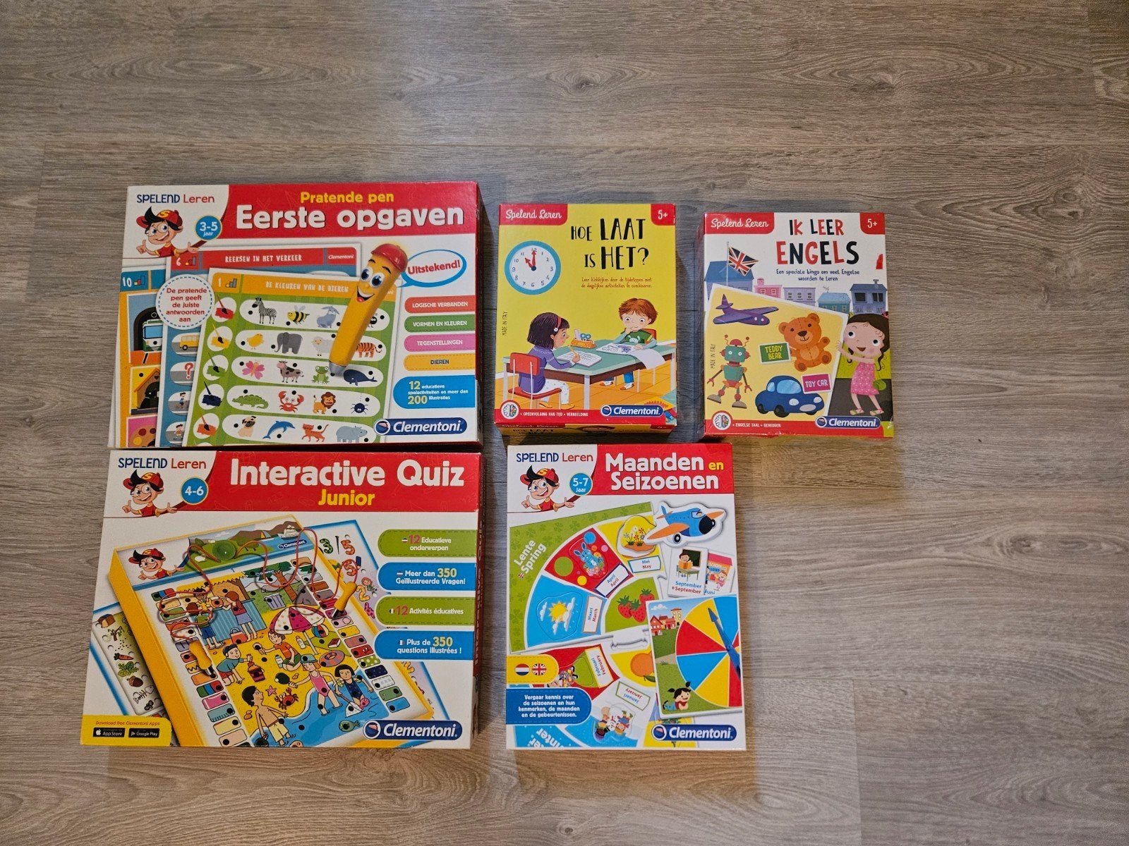 Set educatieve spellen van clementoni leeftijd 3 tot 6 jaar, Ophalen of Verzenden, Zo goed als nieuw