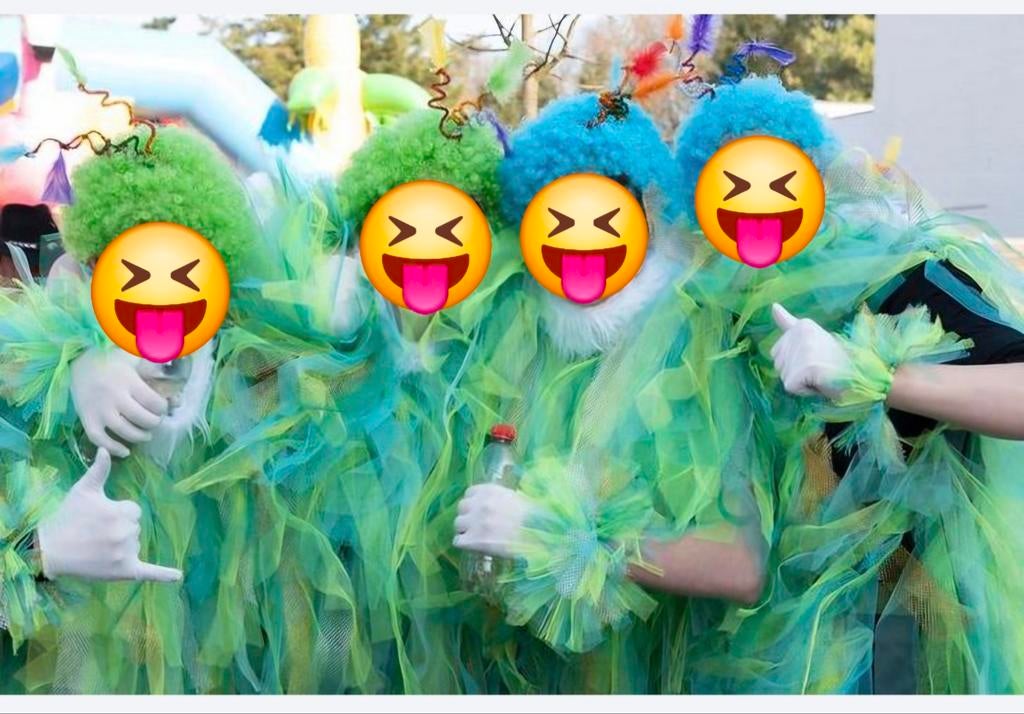 Super leuke pakken carnaval loopgroep optocht groot aantal, Twee personen, Ticket of Toegangskaart
