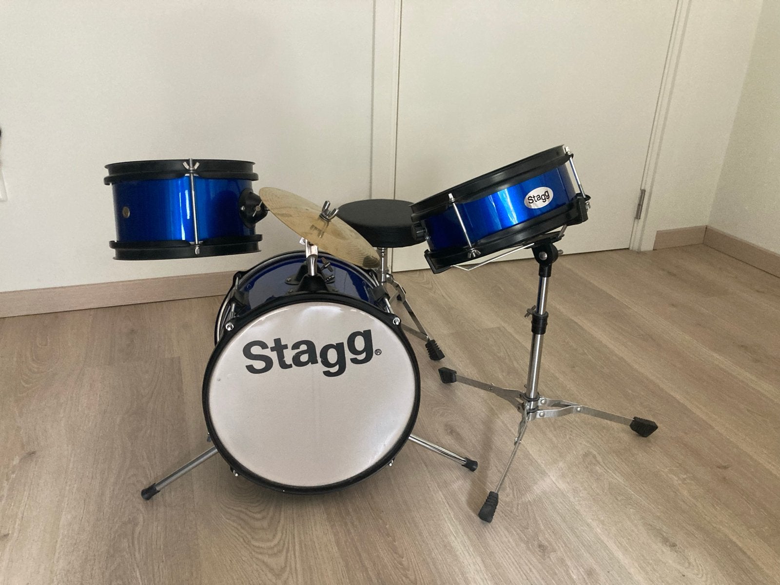 Stagg Junior Drumstel Blauw, Ophalen of Verzenden, Gebruikt, Overige merken