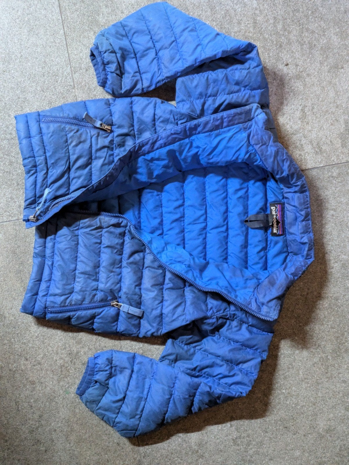 Patagonia donsjas kind 5 jaar blauw, Kinderen en Baby's, Ophalen of Verzenden, Gebruikt, Patagonia, Jongen of Meisje