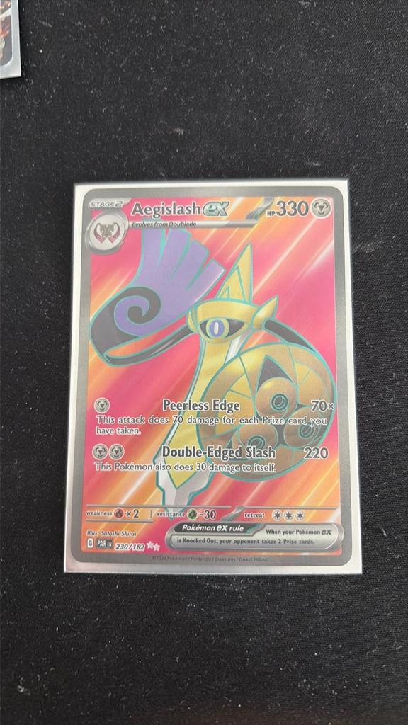 Aegislash ex 230/182  Pokémon kaart, Ophalen of Verzenden, Zo goed als nieuw, Losse kaart