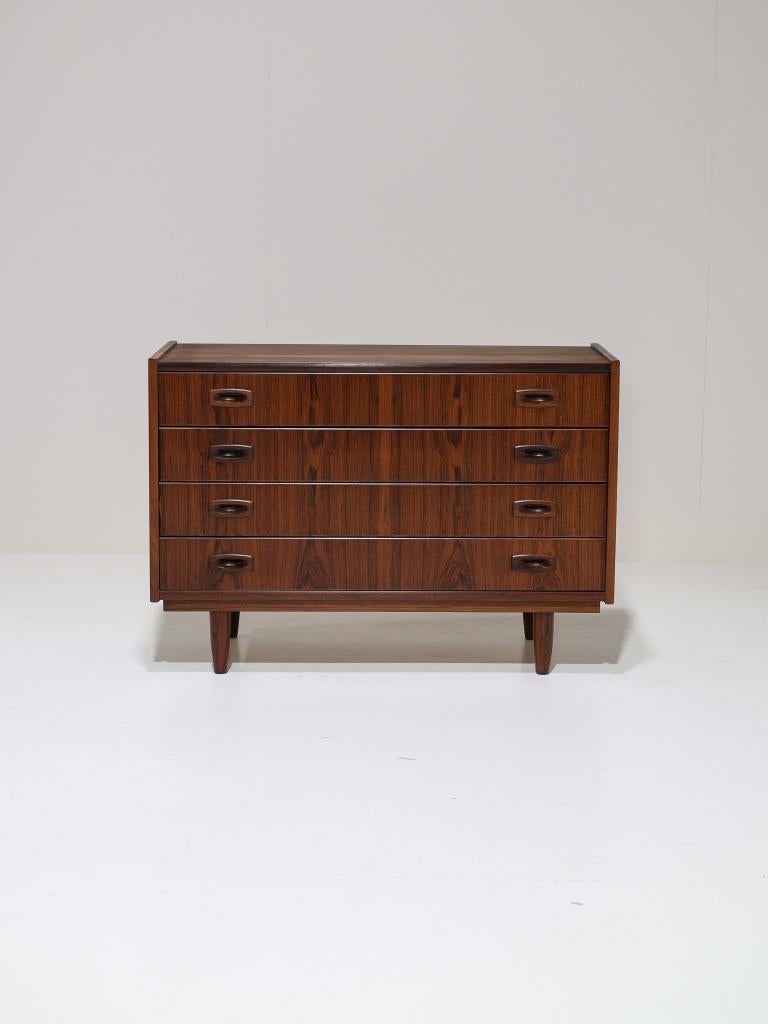 Ladekast palissander vintage Deens 1960s, Ophalen, -, -, 50 tot 100 cm