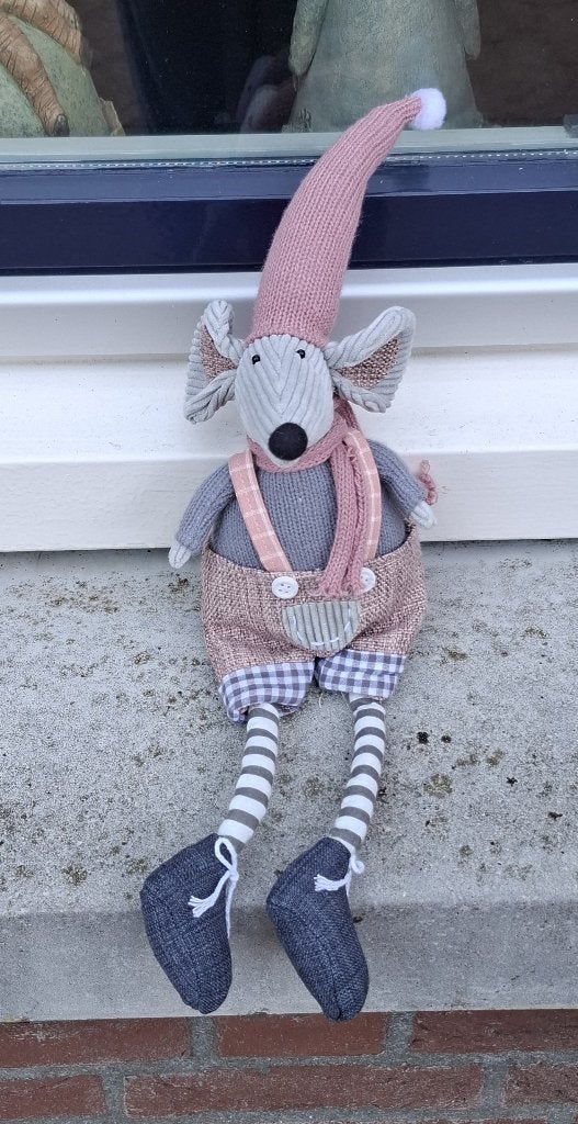 Decoratieve handgemaakte kerstmuis.🎄🐁🐭, Verzenden, Zo goed als nieuw