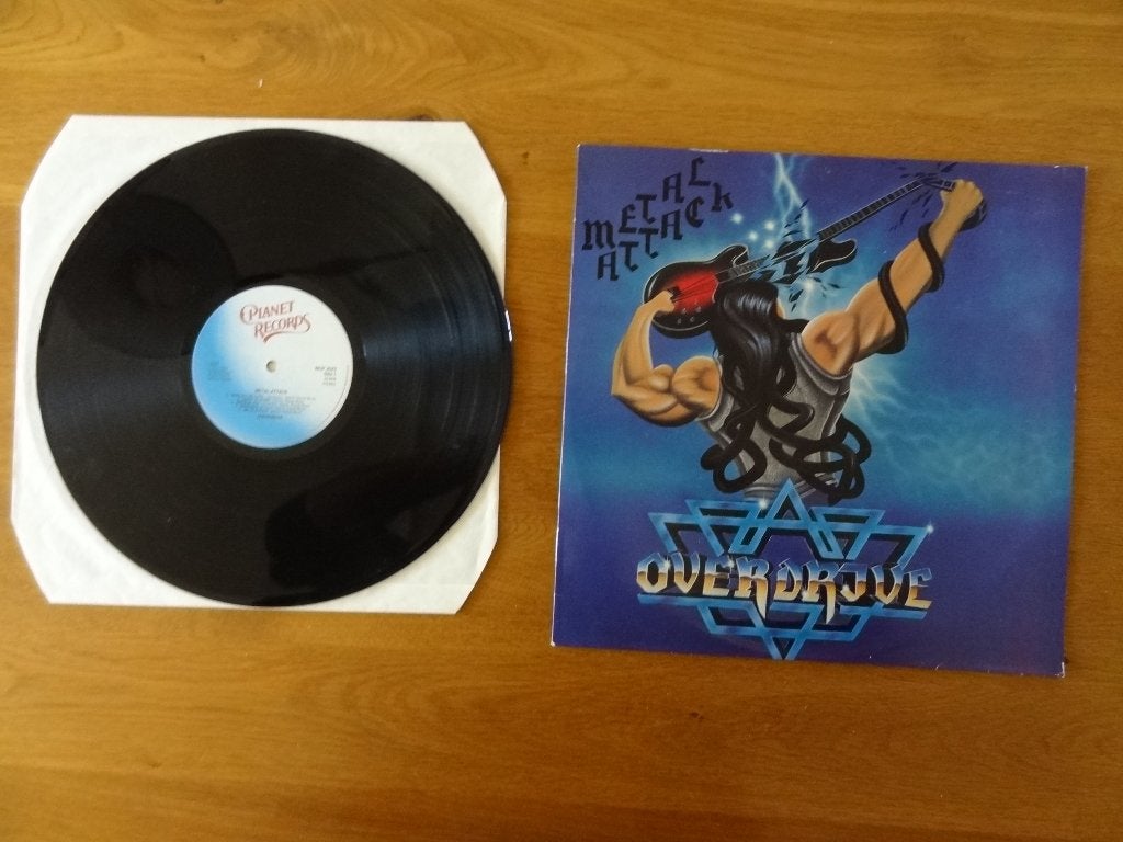 LP Overdrive - Metal attack, Cd's en Dvd's, Vinyl | Hardrock en Metal, Ophalen of Verzenden, Gebruikt